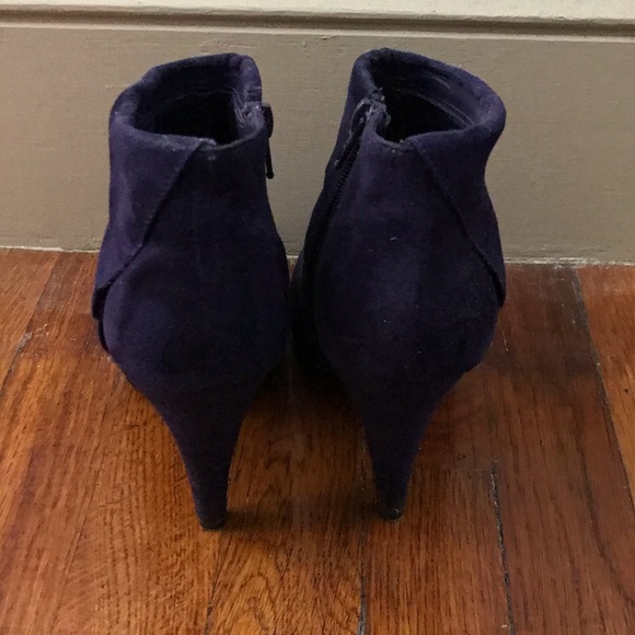 FIONI Purple Suede Heeled Booties - Picture 4 of 6